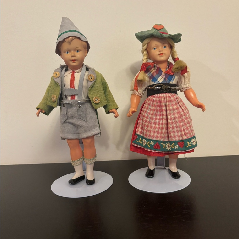 Traditional Boy Doll in Green Jacket and Gray Outfit - Kids Toys